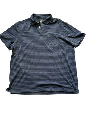 Polo By Ralph Lauren Performance Golf Polo Shirt Size XL Black & Grey Stripes